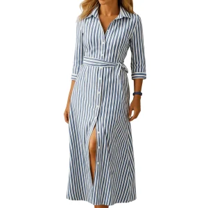 Women's Casual Long Summer Dress – Loose Short Sleeve Maxi Dress